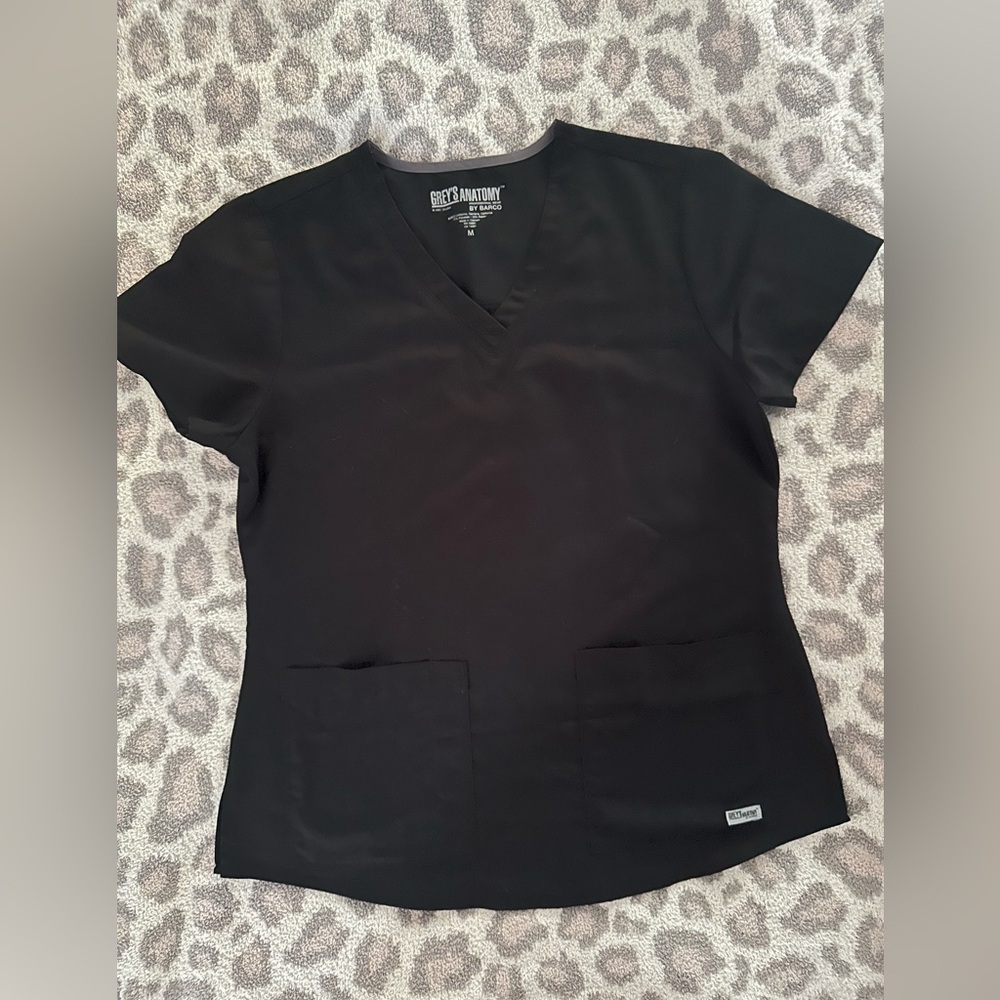 Grey's Anatomy Black Scrub Top